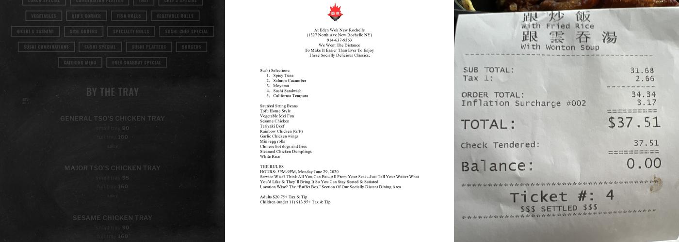 Eden Wok Menu
