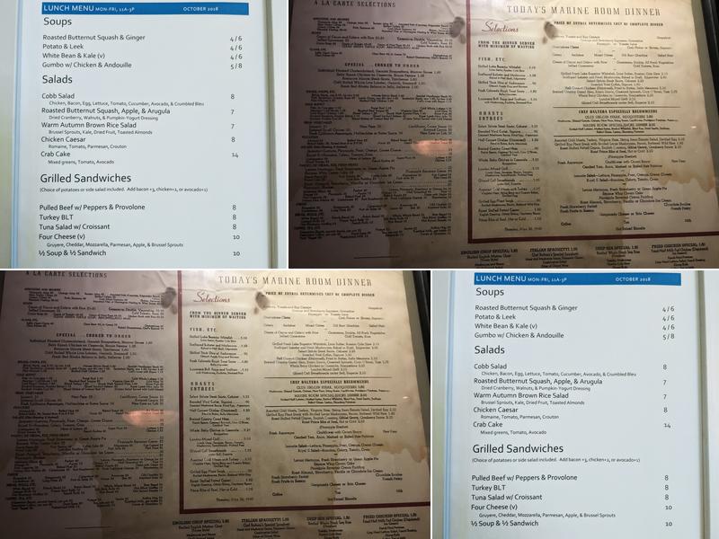 Edgewater Beach Cafe Menu