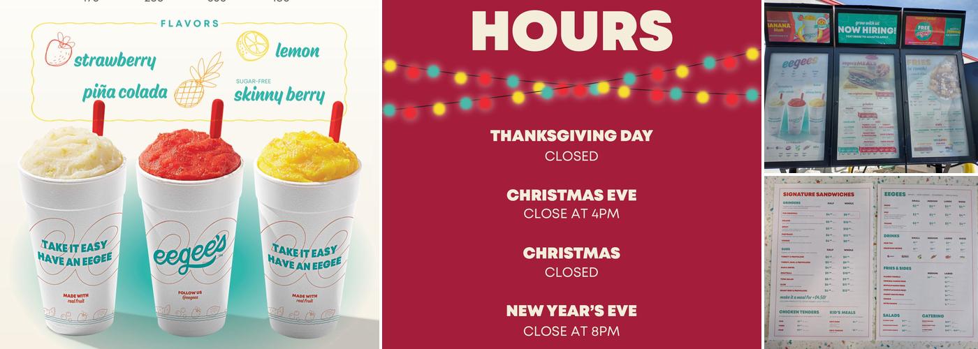 Eegee's Menu