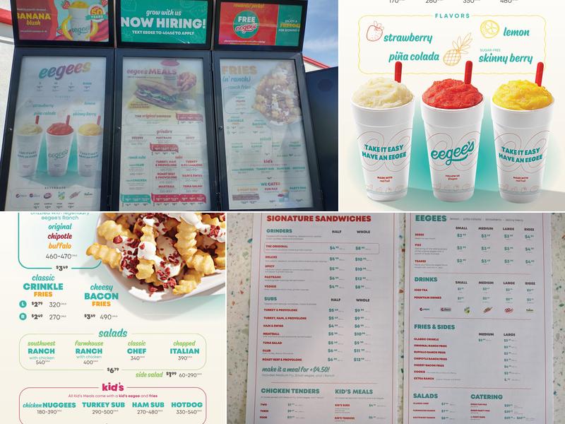 Eegee's Menu