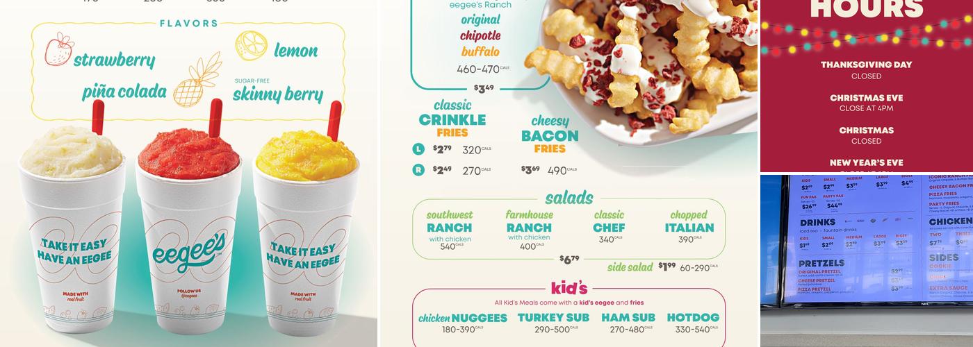 Eegee's Menu