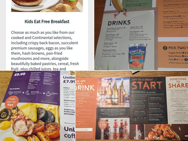 The Rosebank Beefeater Menu