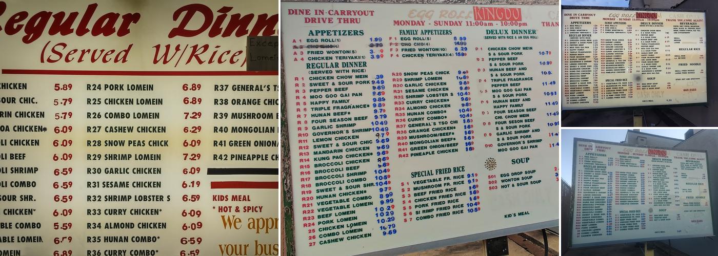 Egg Roll Kingdom Restaurant Menu