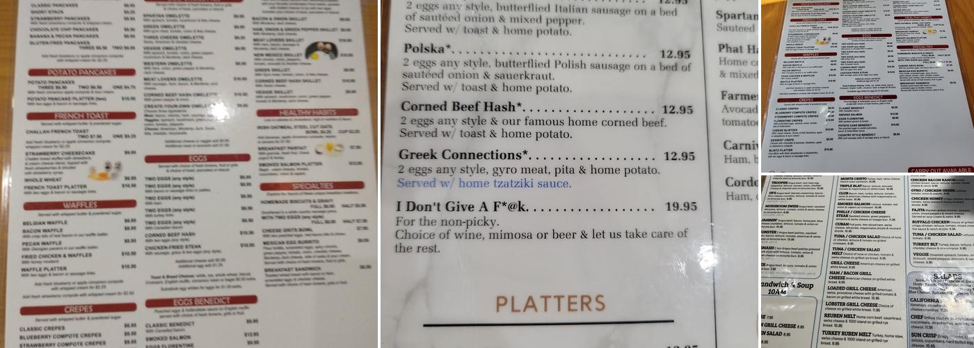 Eggcetera Breakfast & Lunch Menu