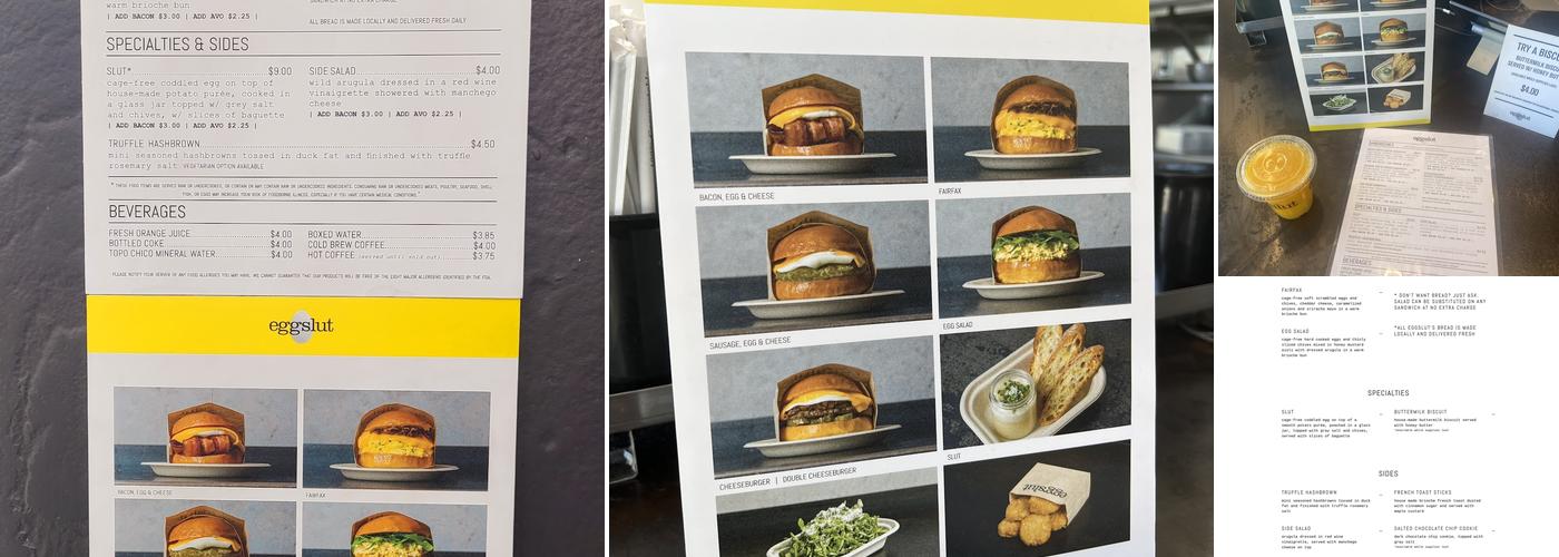 Eggslut Beverly Center Menu
