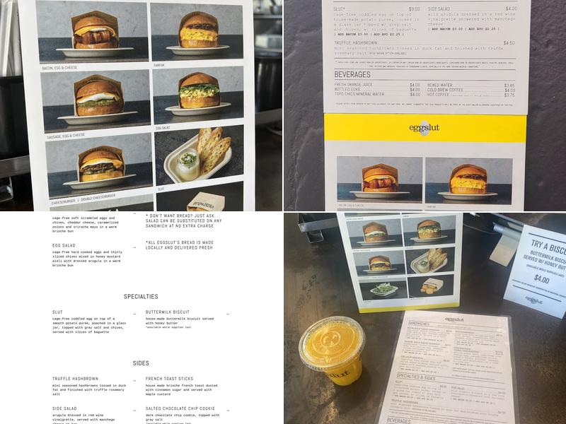 Eggslut Beverly Center Menu