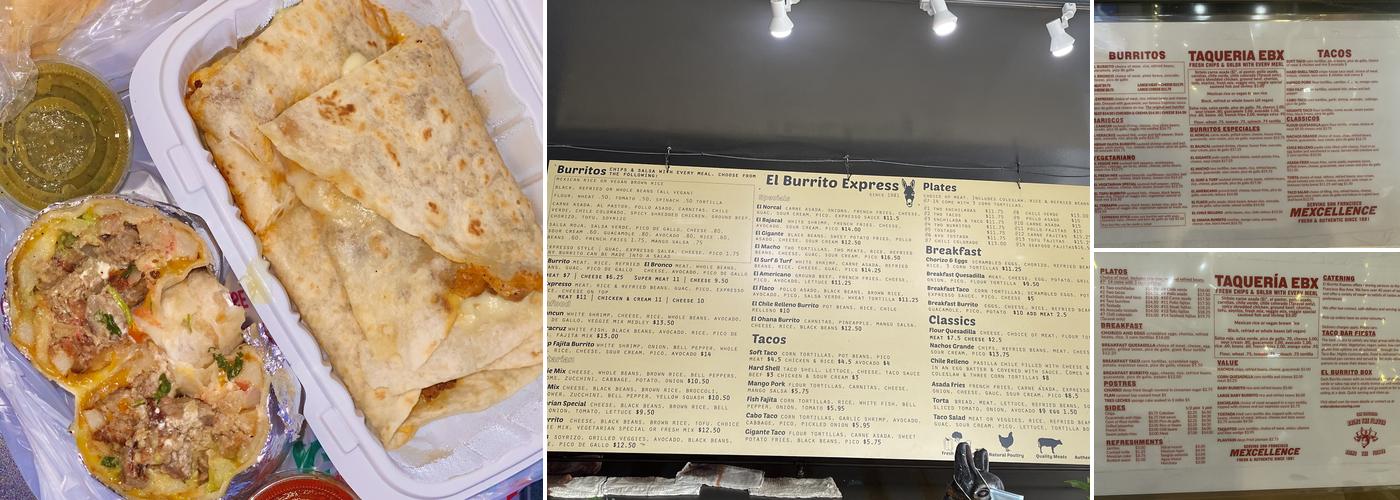 El Burrito Express Menu