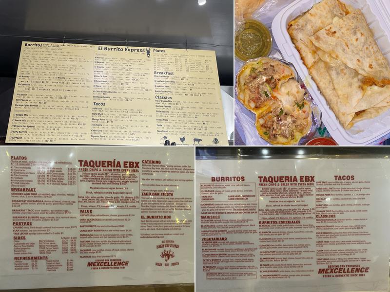 El Burrito Express Menu