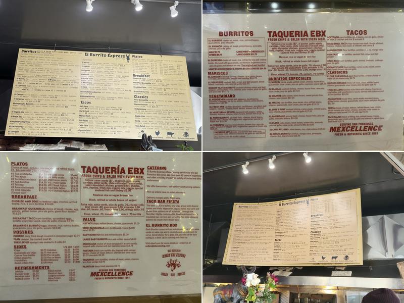 El Burrito Express Menu