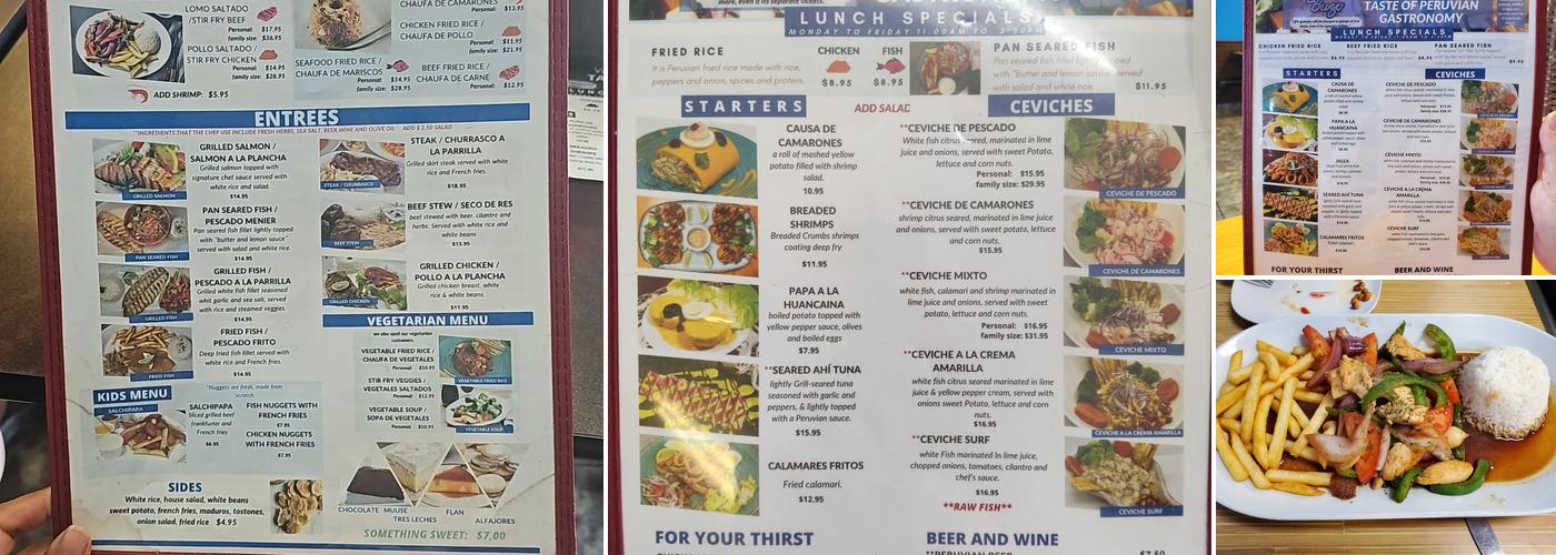 El Buzo Peruvian Cuisine Menu