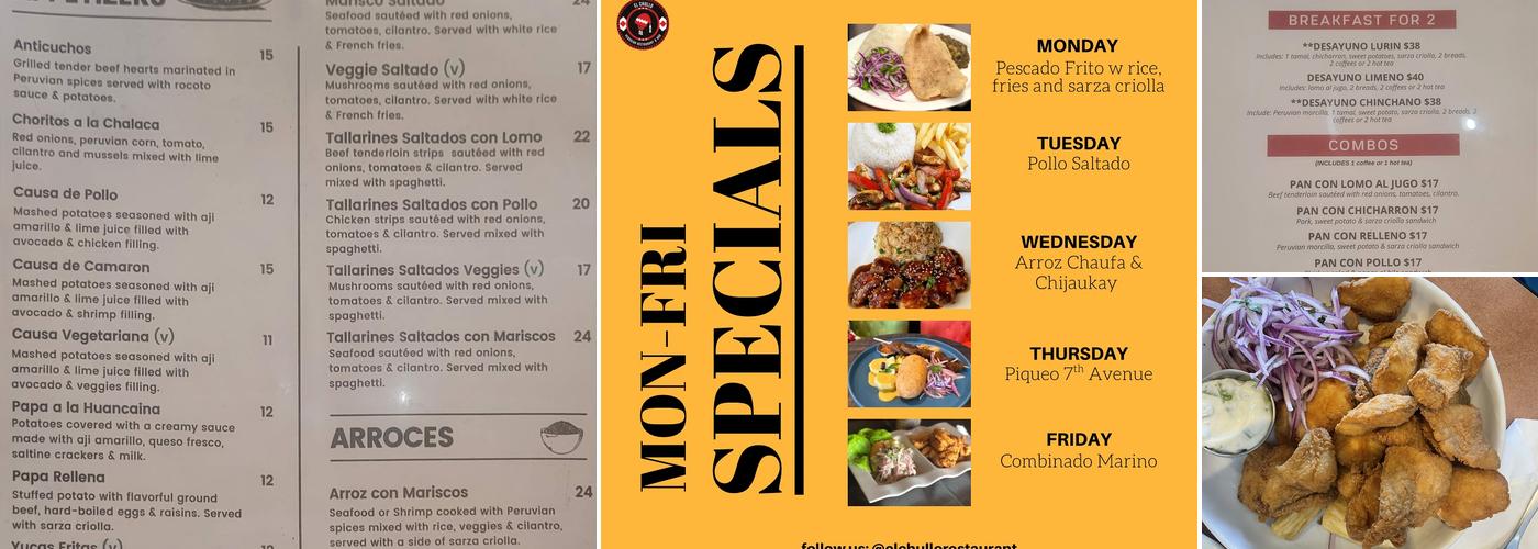 El Chullo Peruvian Restaurant & Bar Menu