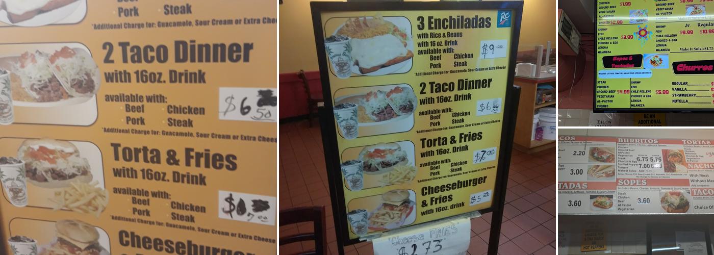 El Famous Burrito Menu