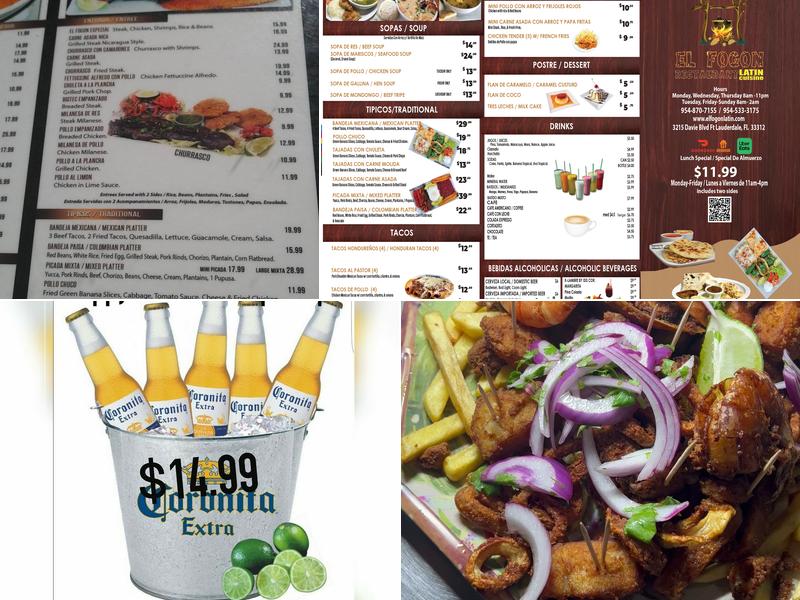 El Fogon Restaurant Menu