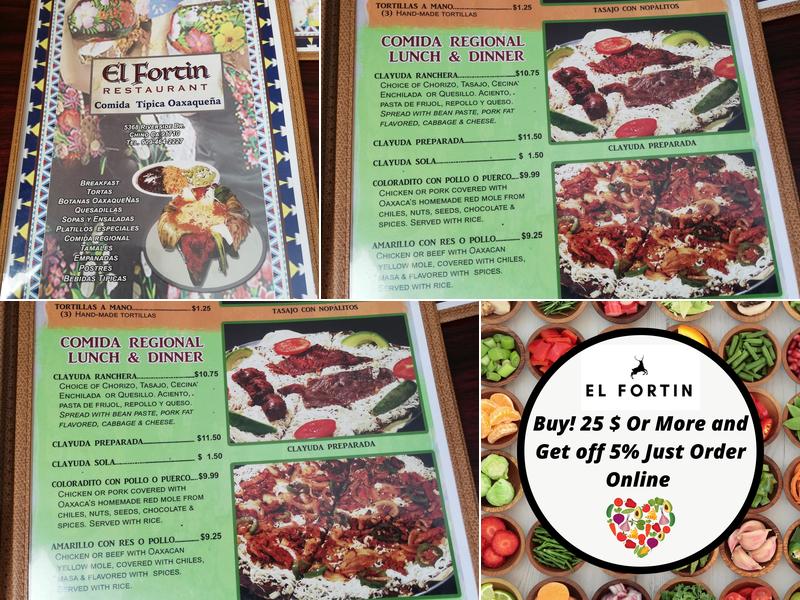 El Fortin Menu