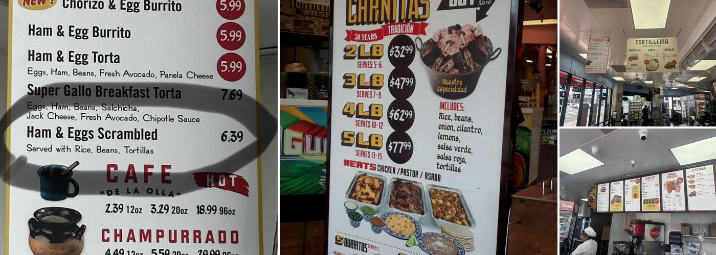 El Gallo Giro Menu