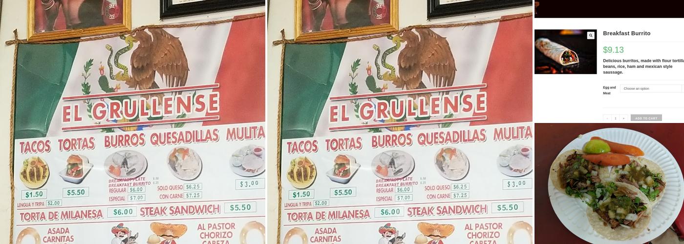 El Grullense Restaurant Menu