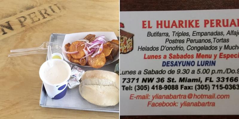 El Huarike Peruano Menu
