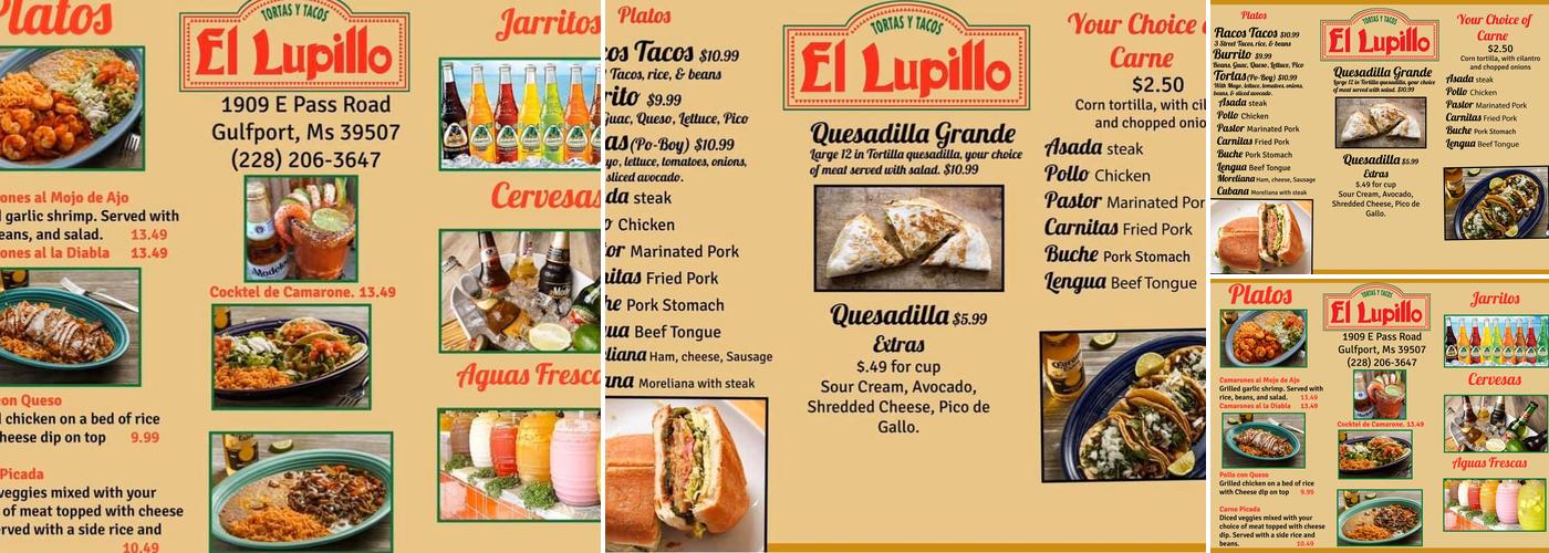 El Lupillo Menu