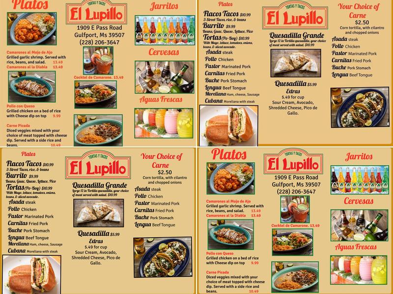 El Lupillo Menu
