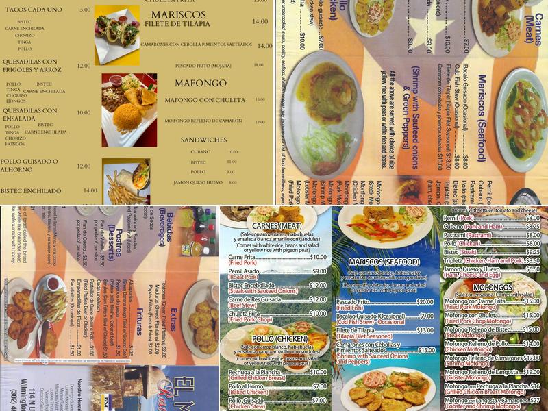 El Mana Menu