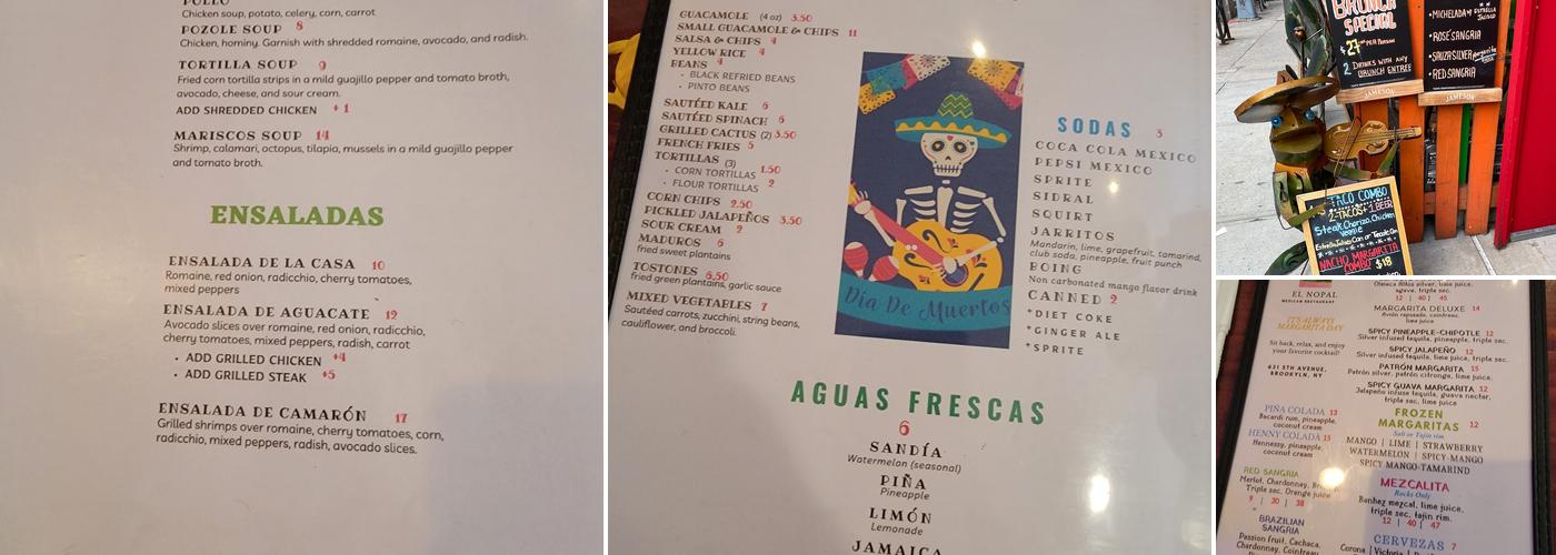 El Nopal Menu