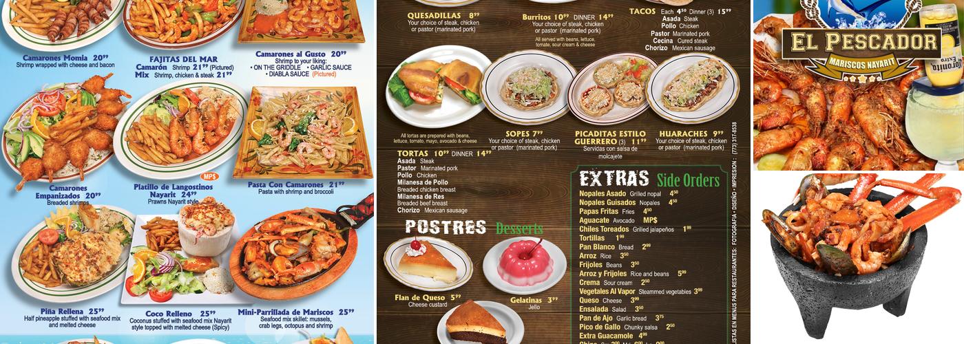 Mariscos El Pescador Menu