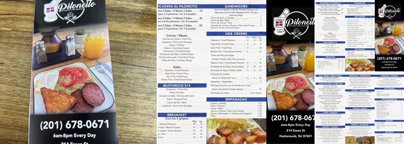 El Piloncito Restaurant & Multiservices Menu