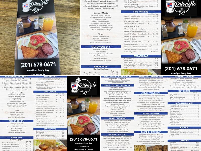 El Piloncito Restaurant & Multiservices Menu