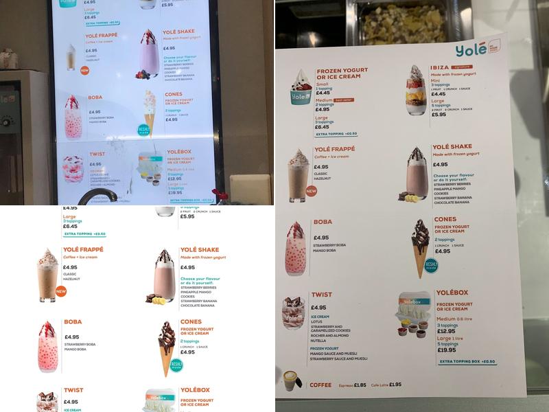 Yole - Canary Wharf Menu