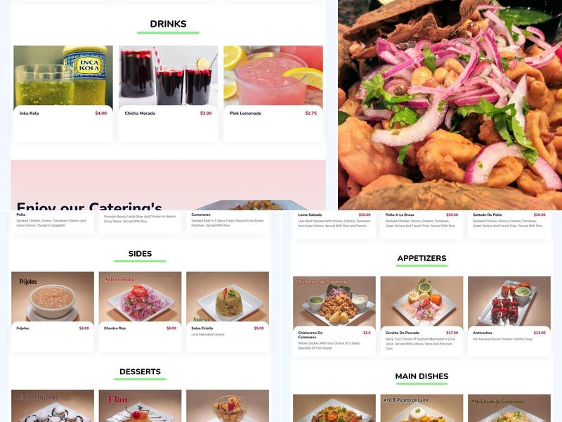 El Pollo Inka Gardena Peruvian Restaurant & Nightclub Menu