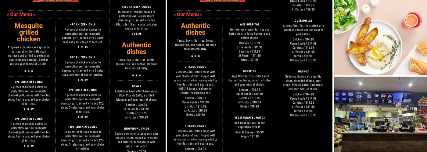 El Pollo Norteño Anaheim Menu
