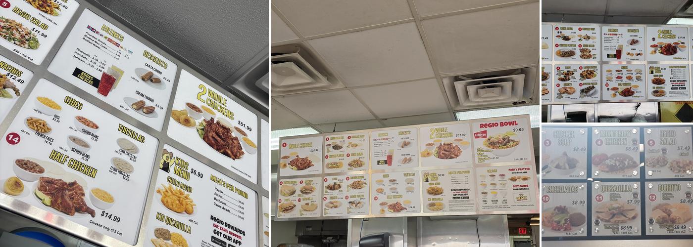 Pollo Regio Menu
