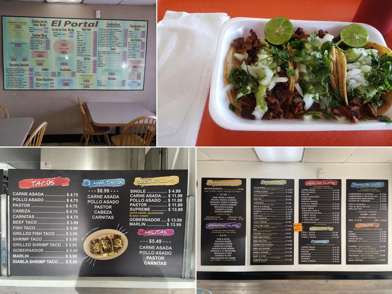 El Portal Taco Shop Menu