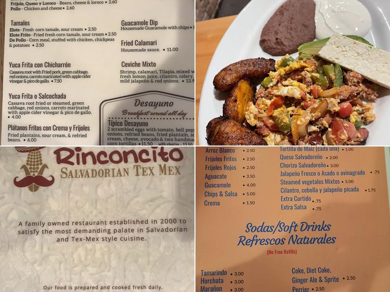 El Rinconcito Cafe II Menu