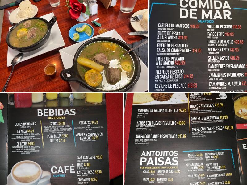 El Rinconcito Paisa #2 Restaurant Menu