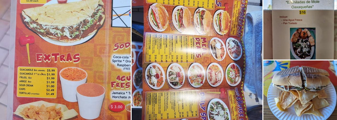 El Super Taco Menu