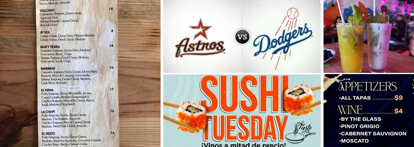 El Tiesto Cafe Pines Menu