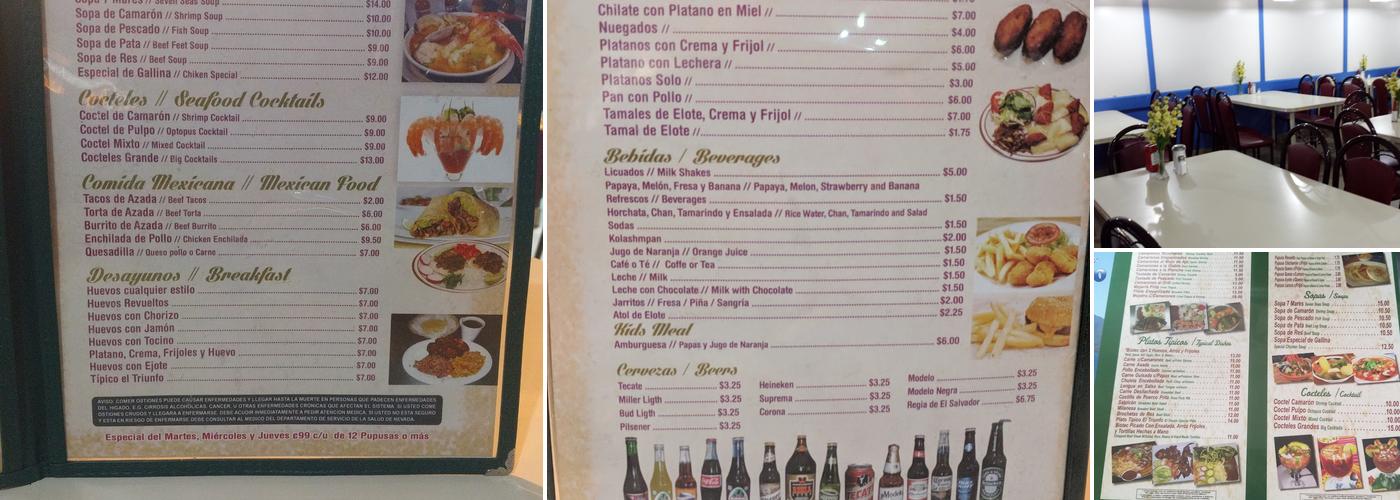 El Triunfo Restaurant Menu