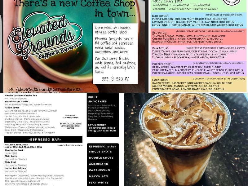 Elevated Grounds Coffee and Espresso Menu
