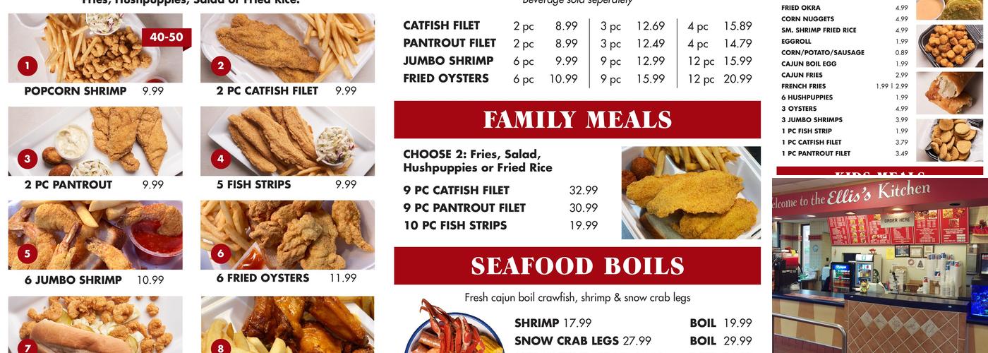 Ellis Seafood Menu