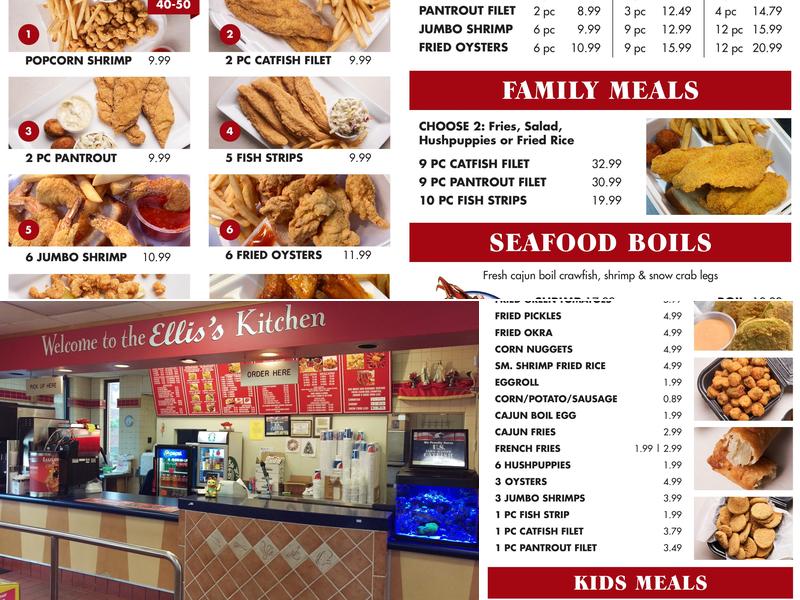 Ellis Seafood Menu