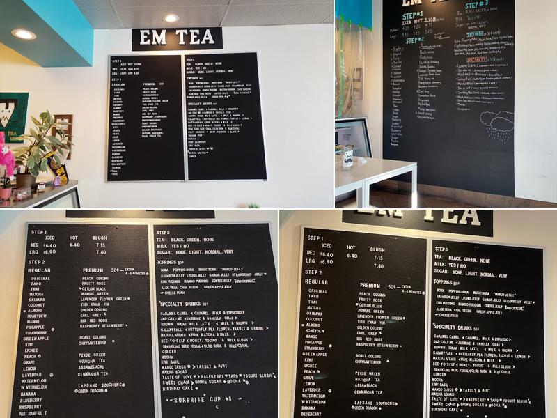Em-tea Menu