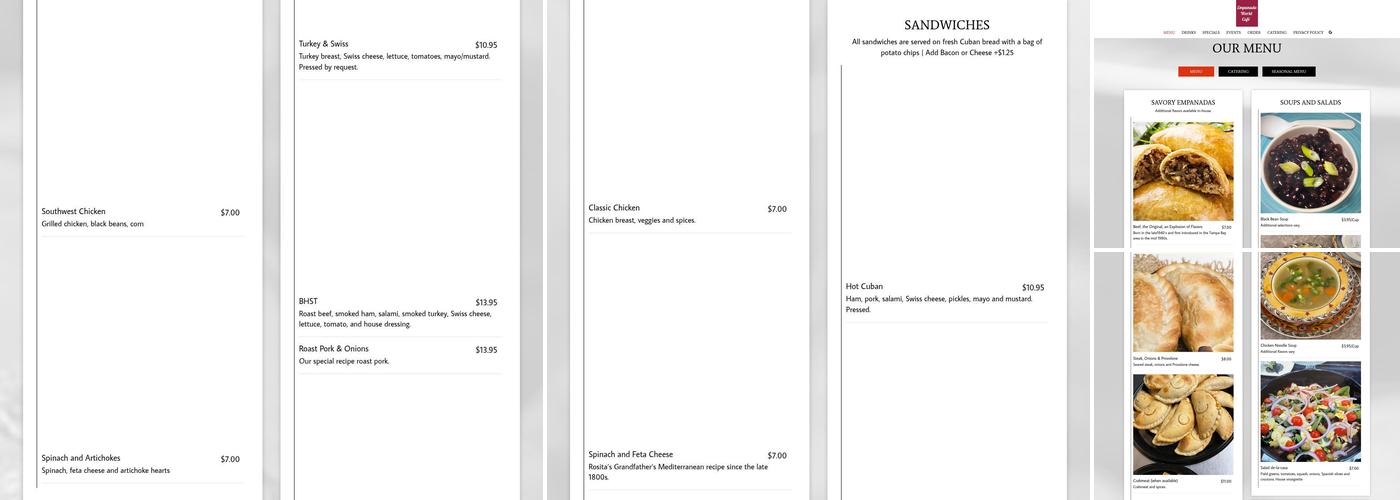 Empanada World Menu