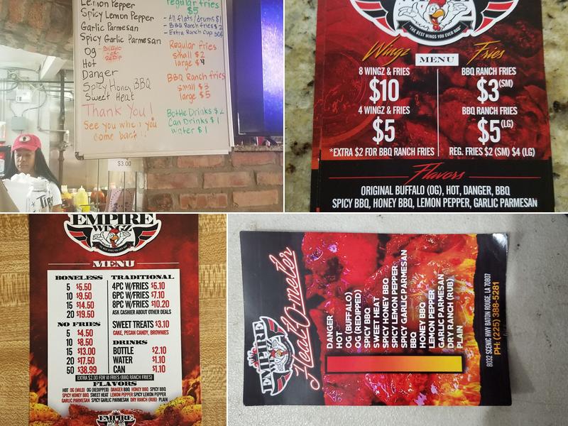 Empire Wingz Menu