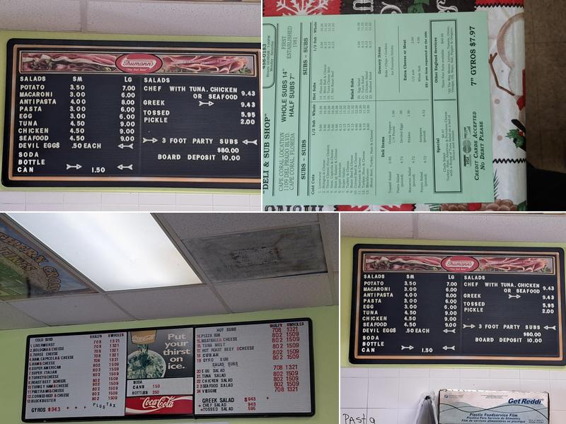 Englund's Subs Menu