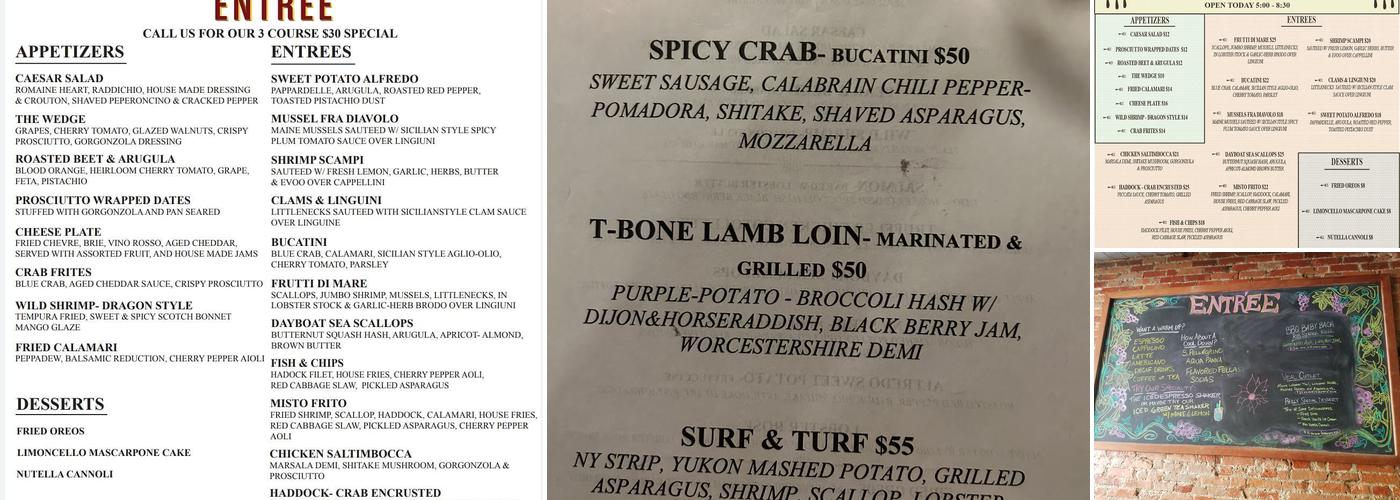 Entree BYOB Menu