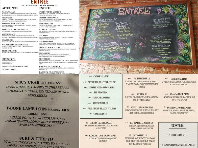 Entree BYOB Menu