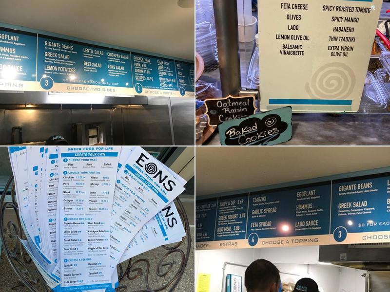 EONS Mediterranean Menu