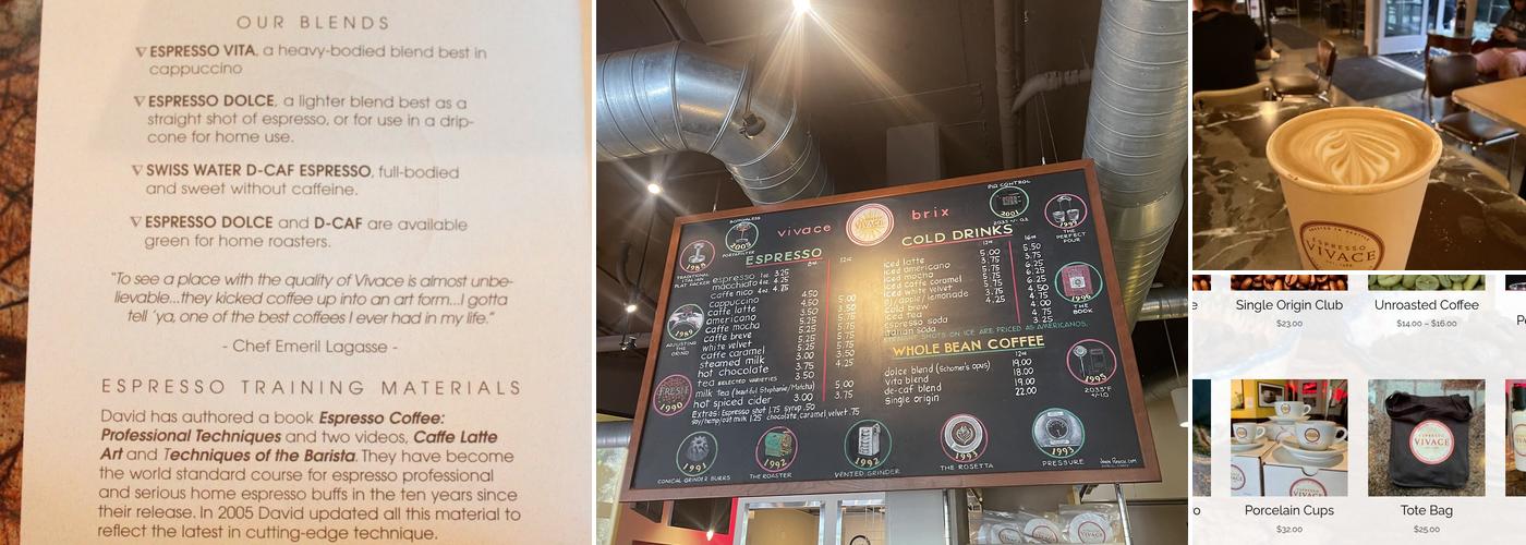Espresso Vivace Capitol Hill Menu