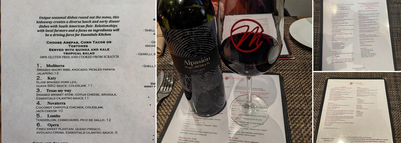 Essentials Kitchen Menu